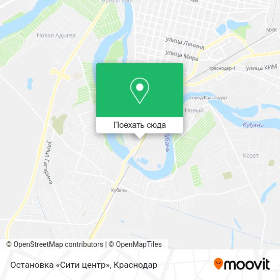 Карта Остановка «Сити центр»