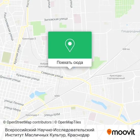 Карта Всероссийский Научно-Исследовательский Институт Масличных Культур