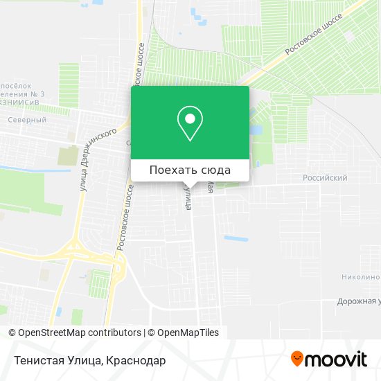 Карта Тенистая Улица