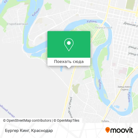 Карта Бургер Кинг