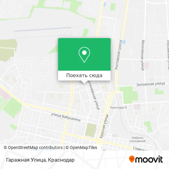 Карта Гаражная Улица