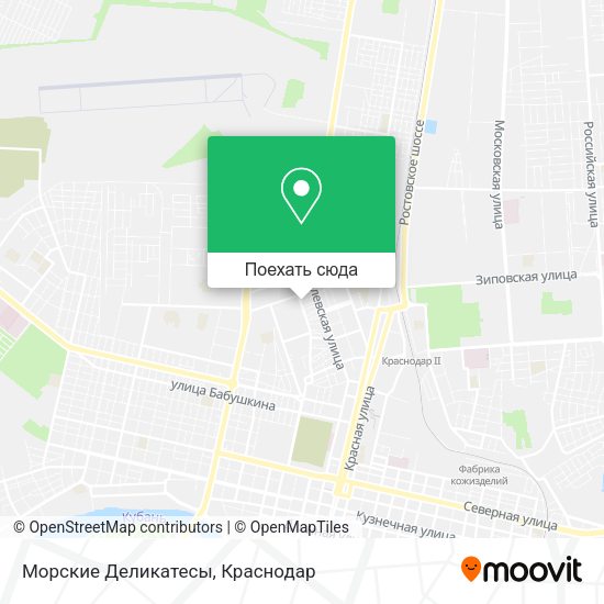 Карта Морские Деликатесы