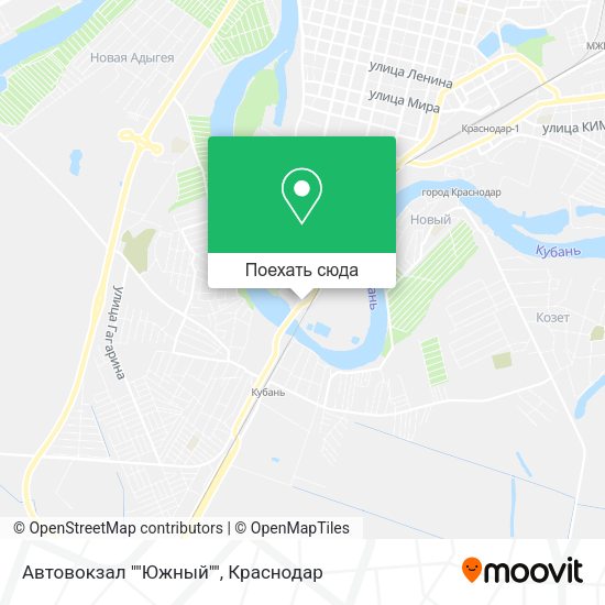 Карта Автовокзал ""Южный""