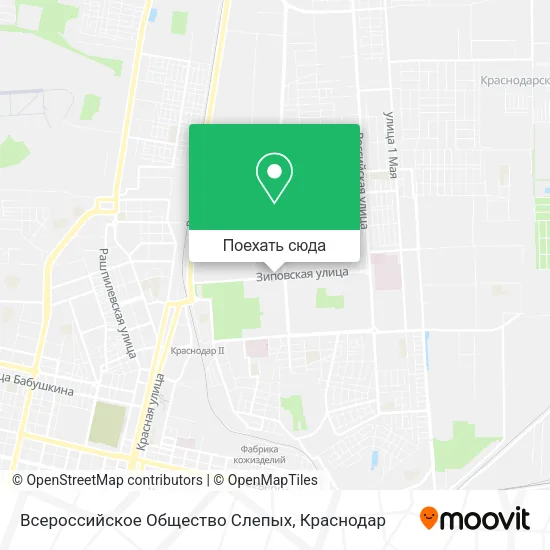 Карта Всероссийское Общество Слепых