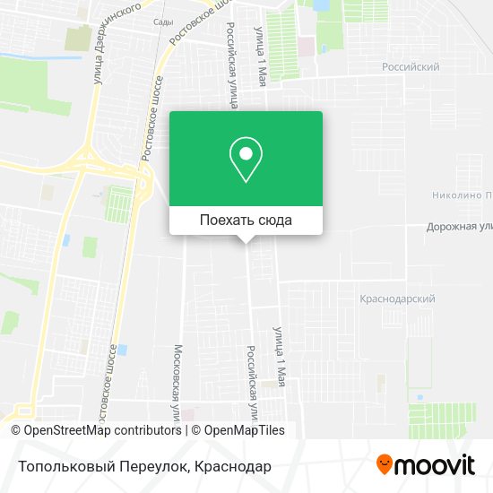 Карта Топольковый Переулок