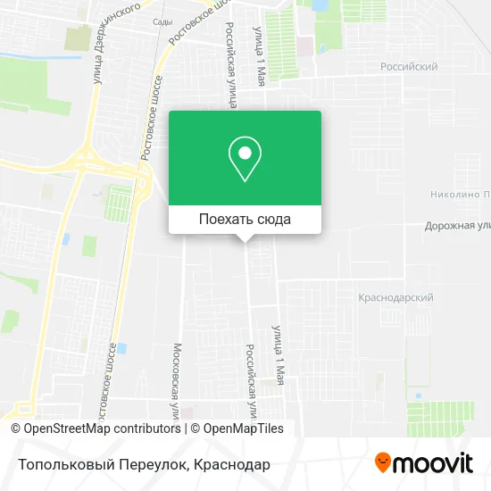 Карта Топольковый Переулок