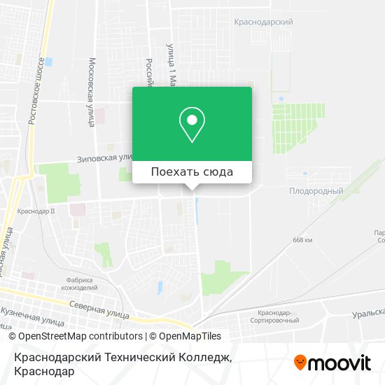 Карта Краснодарский Технический Колледж