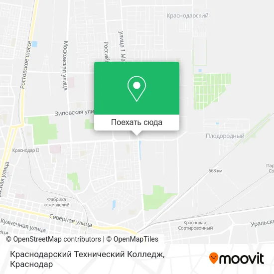 Карта Краснодарский Технический Колледж