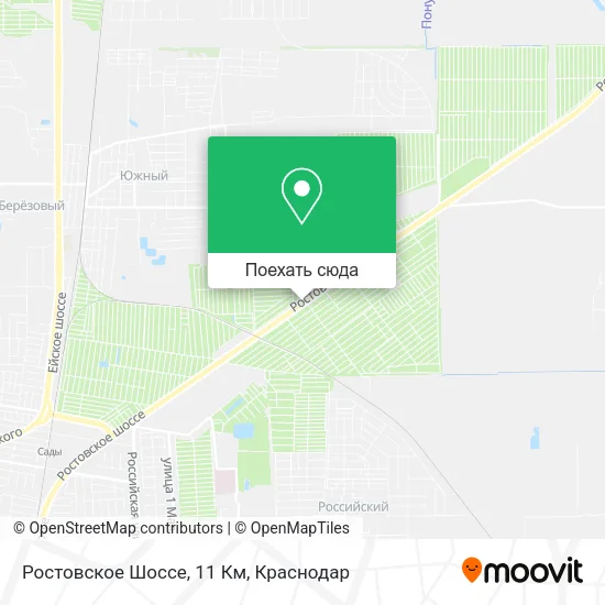 Карта Ростовское Шоссе, 11 Км