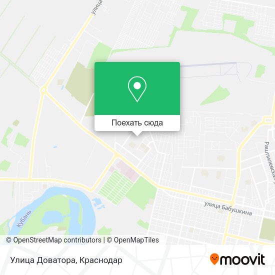 Карта Улица Доватора