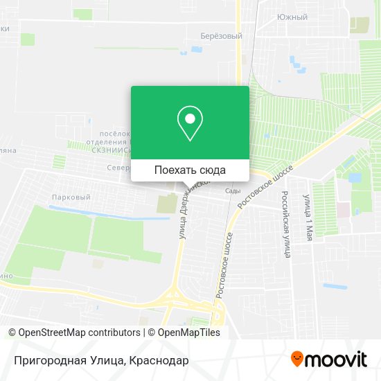 Карта Пригородная Улица