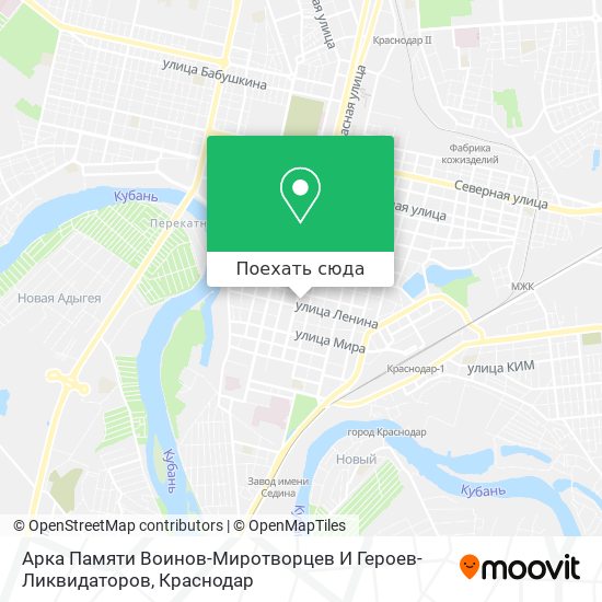 Карта Арка Памяти Воинов-Миротворцев И Героев-Ликвидаторов