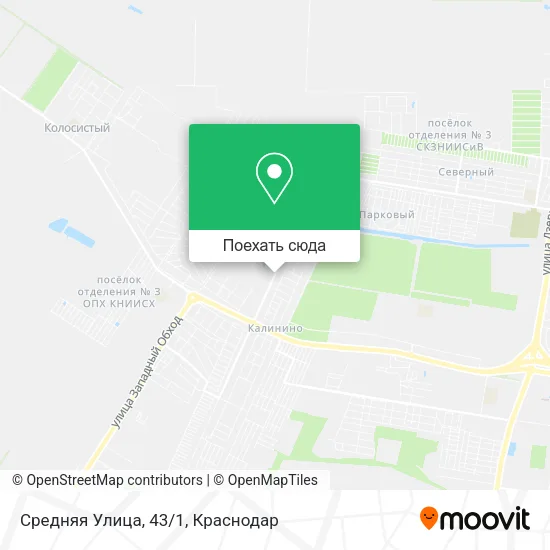 Карта Средняя Улица, 43/1