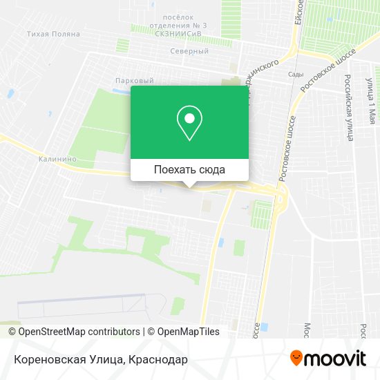 Карта Кореновская Улица