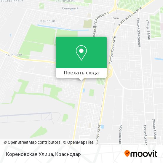 Карта Кореновская Улица