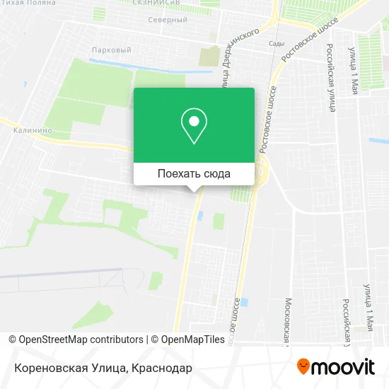 Карта Кореновская Улица