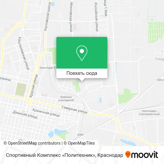 Карта Спортивный Комплекс «Политехник»