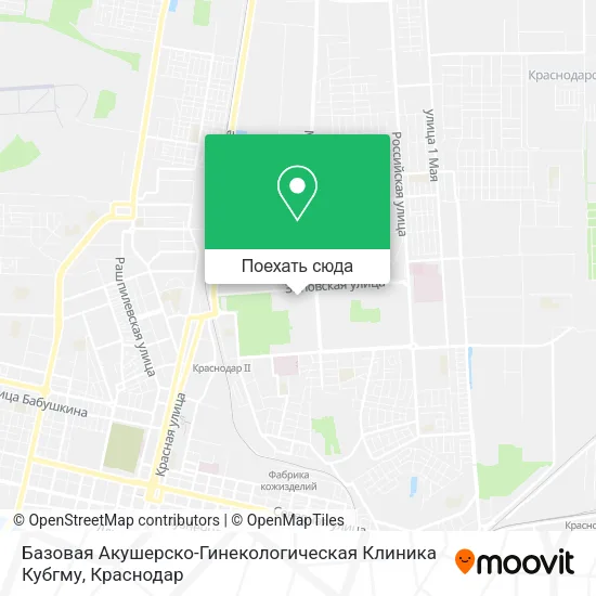 Карта Базовая Акушерско-Гинекологическая Клиника Кубгму