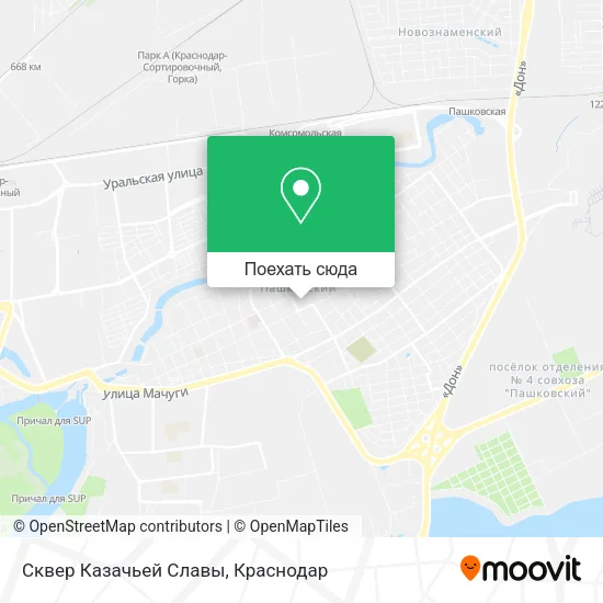 Карта Сквер Казачьей Славы