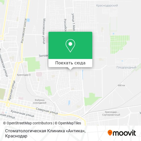 Карта Стоматологическая Клиника «Антика»