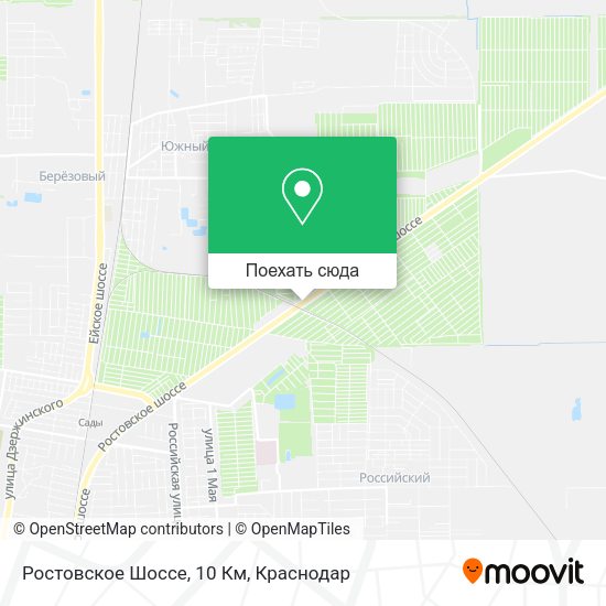Карта Ростовское Шоссе, 10 Км