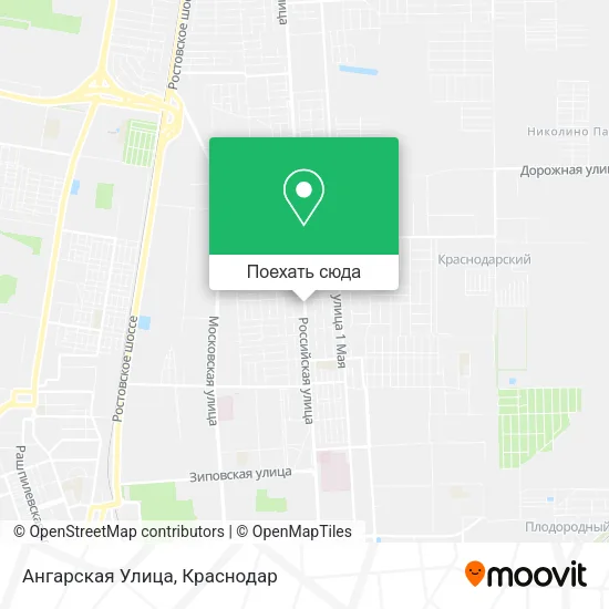 Карта Ангарская Улица