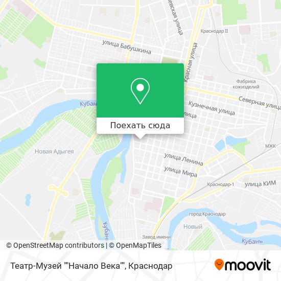 Карта Театр-Музей ""Начало Века""