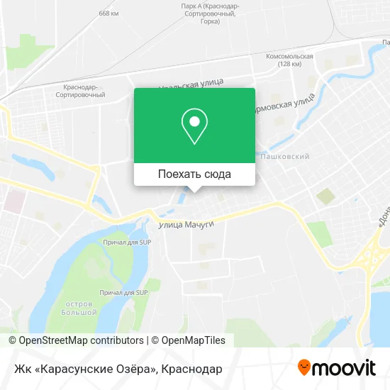Карта Жк «Карасунские Озёра»