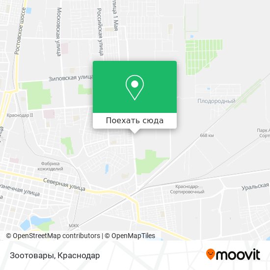 Карта Зоотовары