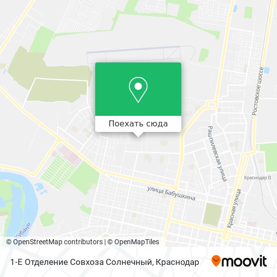 Карта 1-Е Отделение Совхоза Солнечный