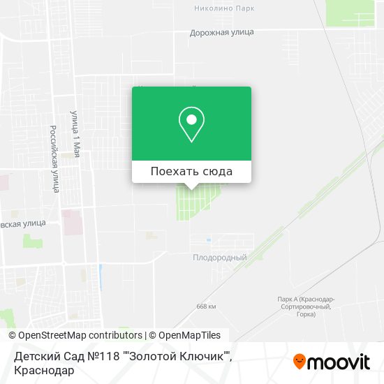 Карта Детский Сад №118 ""Золотой Ключик""