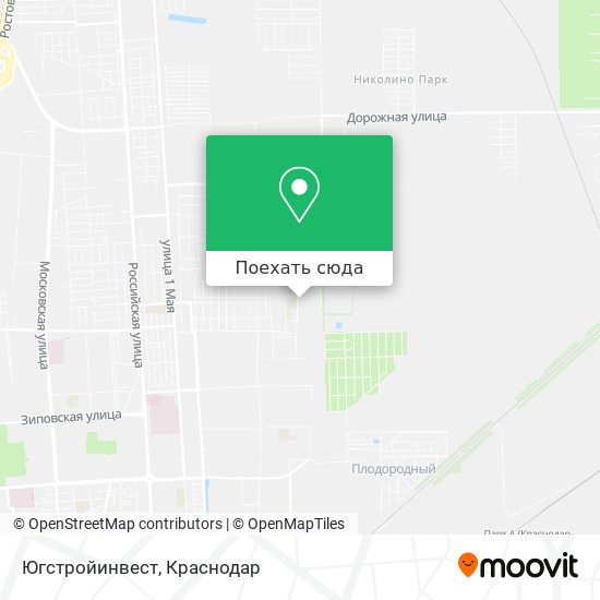 Карта Югстройинвест