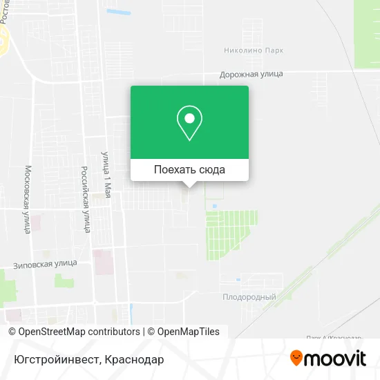 Карта Югстройинвест