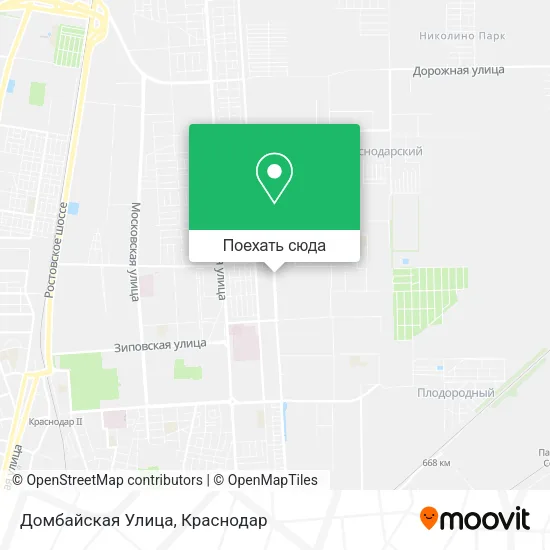 Карта Домбайская Улица
