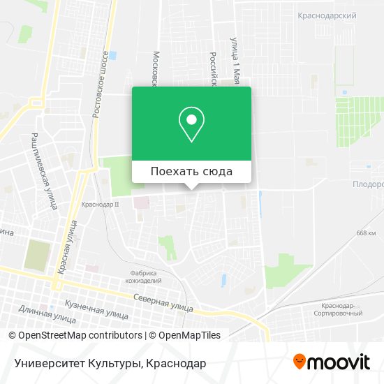 Карта Университет Культуры