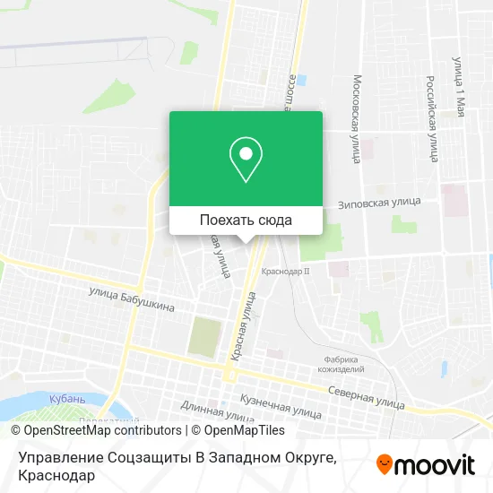 Карта Управление Соцзащиты В Западном Округе