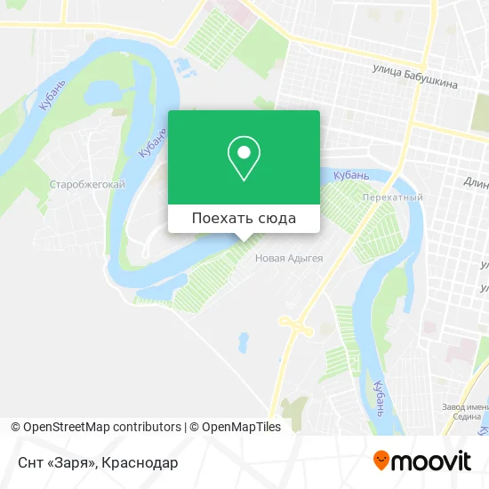 Карта Снт «Заря»