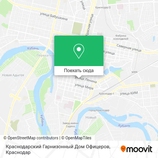 Карта Краснодарский Гарнизонный Дом Офицеров