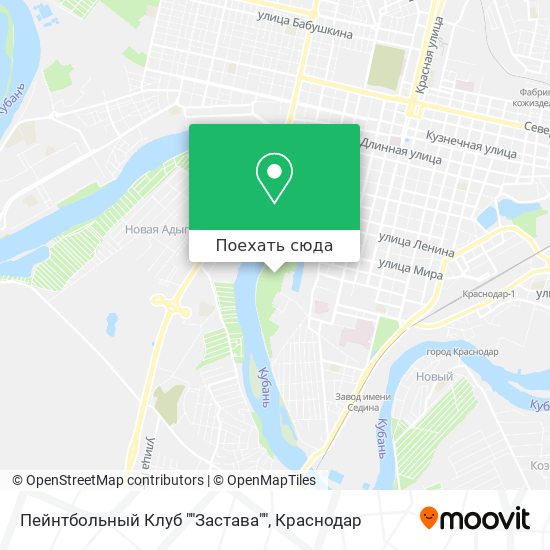 Карта Пейнтбольный Клуб ""Застава""