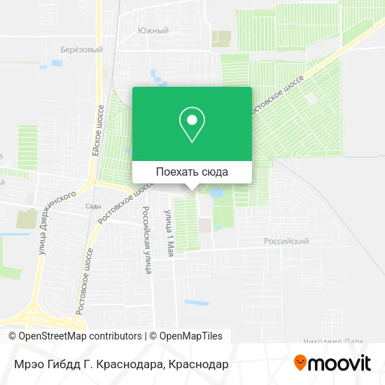 Карта Мрэо Гибдд Г. Краснодара