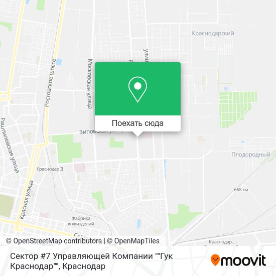 Карта Сектор #7 Управляющей Компании ""Гук Краснодар""