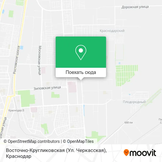 Карта Восточно-Кругликовская (Ул. Черкасская)