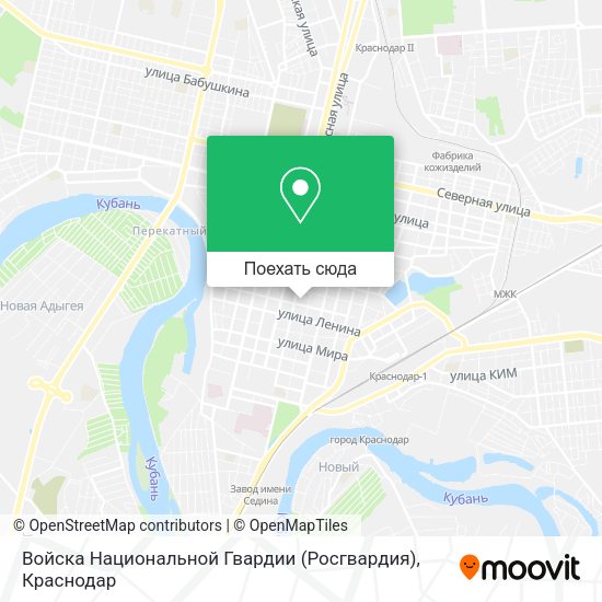 Карта Войска Национальной Гвардии (Росгвардия)