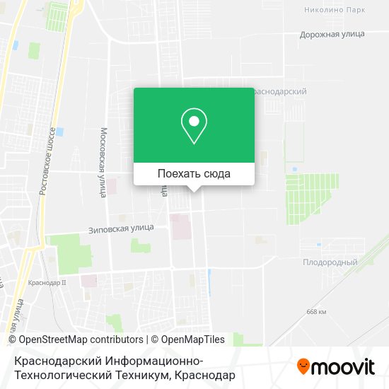 Карта Краснодарский Информационно-Технологический Техникум