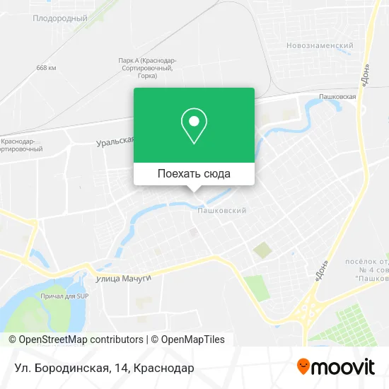 Карта Ул. Бородинская, 14