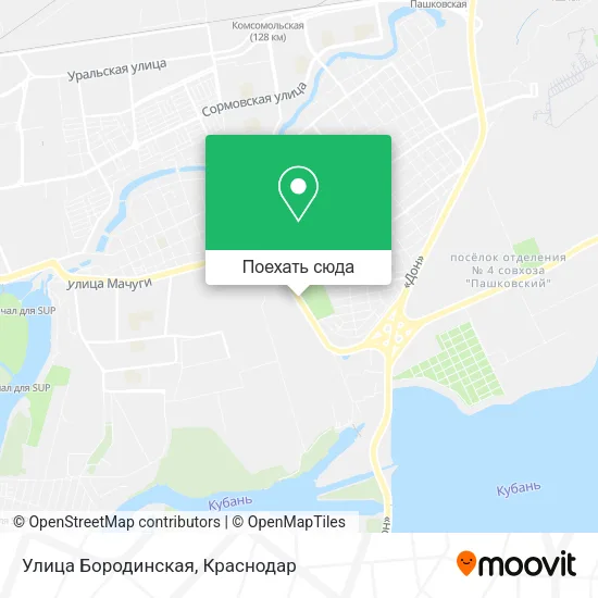 Карта Улица Бородинская