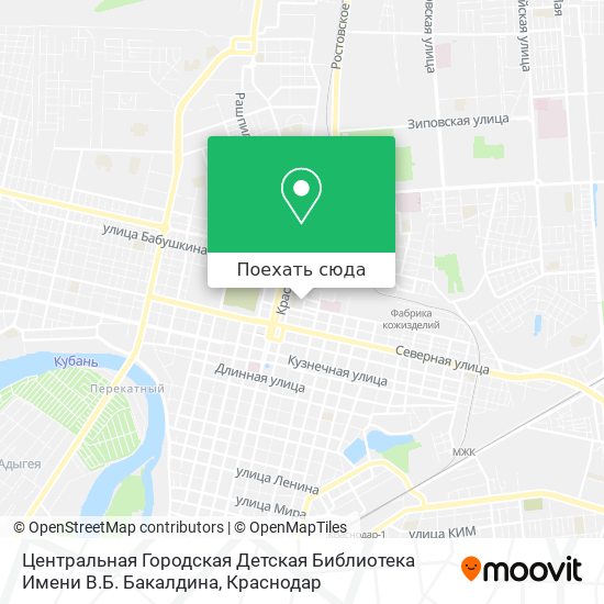Карта Центральная Городская Детская Библиотека Имени В.Б. Бакалдина
