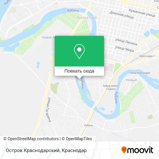 Карта Остров Краснодарский