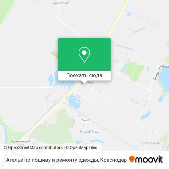Карта Ателье по пошиву и ремонту одежды