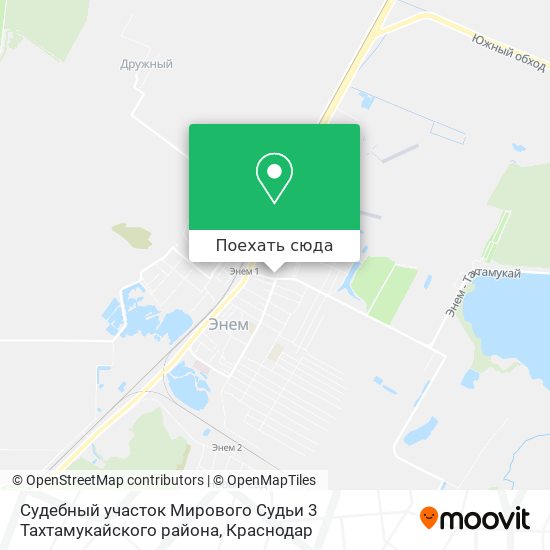 Карта Судебный участок Мирового Судьи 3 Тахтамукайского района